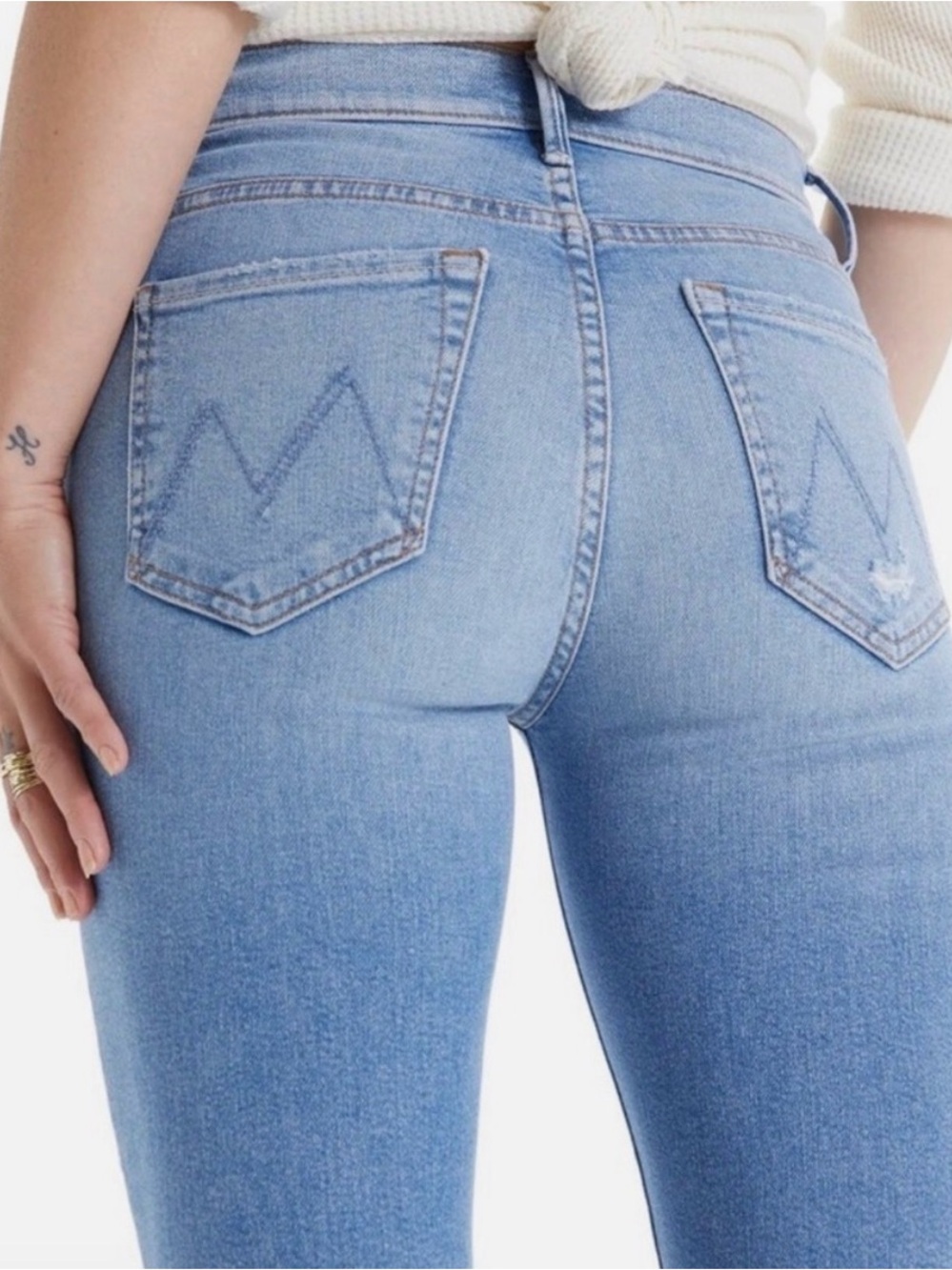 MOTHER Insider Step Fray Crop Jeans Thrilling Shots Jeans excellent sz 26